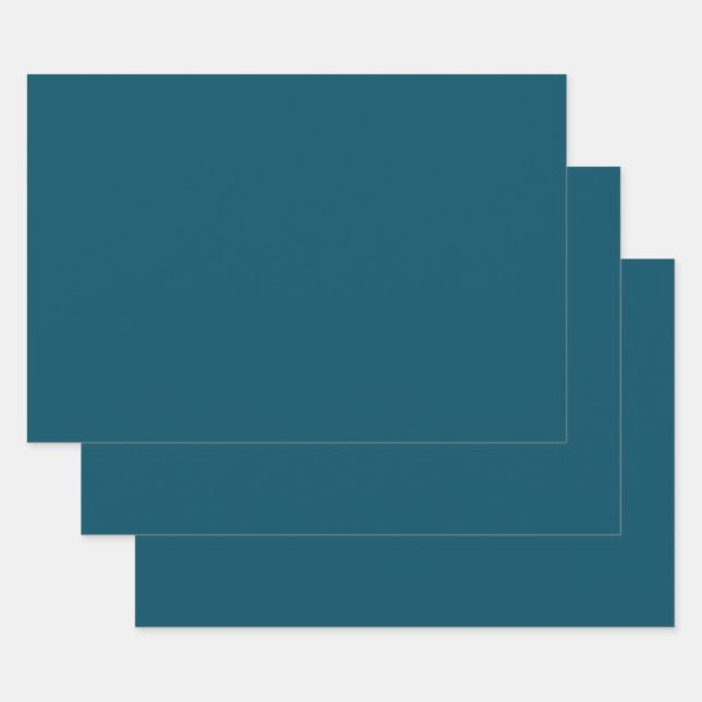 Blue Green Turquoise Color  Wrapping Paper Sheets (Set)