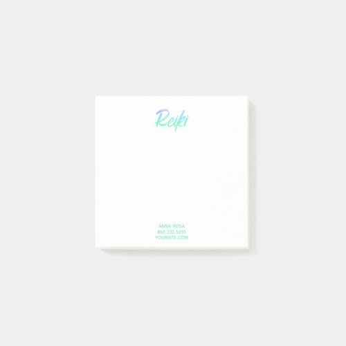 *~* Blue Green &amp; Turquoise Reiki Iridescent Post-it Notes