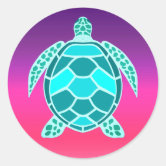 Neon Blue Teal Light Bright Fashion Color Trend Square Sticker