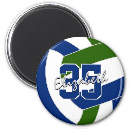 blue green volleyball team colors gifts magnet