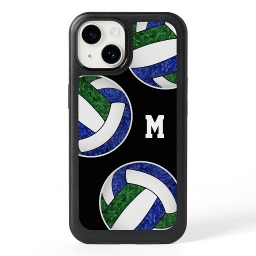 blue green volleyball team colors gifts OtterBox iPhone 14 case