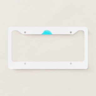 Blue green watercolor add your name text custom license plate frame