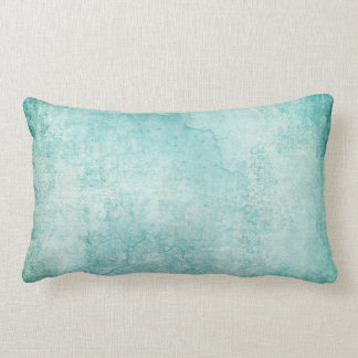 Blue Green Watercolor Lumbar Pillow