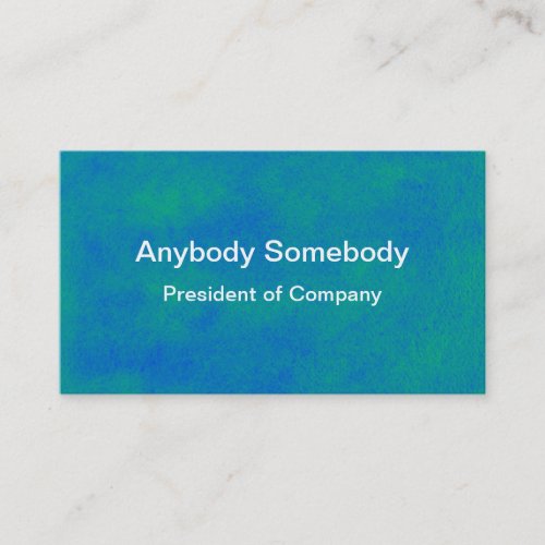 Blue Green Watercolor Wash Business Cards