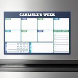 Blue Green Weekly Planner Habits & To Do's Magnetic Dry Erase Sheet<br><div class="desc">Do you need help in planning your week, keeping track of your habits, and checking off your prioritized tasks as you complete them? Get yourself a weekly planner in magnetic dry-erase form you can put on the fridge so you can stick this week's plans and to do's where you need...</div>