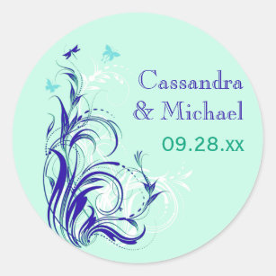 Royal Green Wedding Stickers & Labels - 69 Results