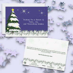 Blue, Green & White Christmas Season Business Holiday Card