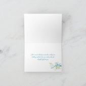 Blue Green White Floral Thank You Card (Inside)
