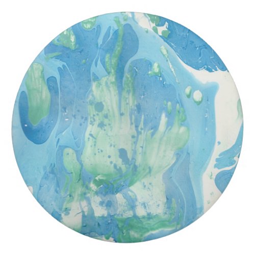 Blue Green White Marble Look Modern Abstract Eraser
