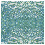 Blue Green &amp; White Nautical Coastal Fabric 'Belize