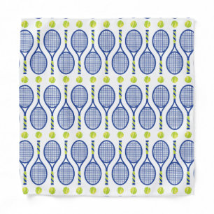 💙🎾blue, green, white tennis🎾 pattern  bandana