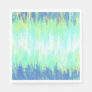 Blue Green White Tie Dye  Napkins