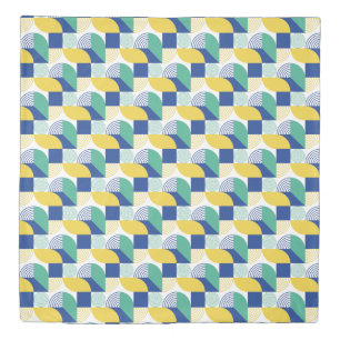 Blue Green Yellow Abstract Geometric Pattern Duvet Cover