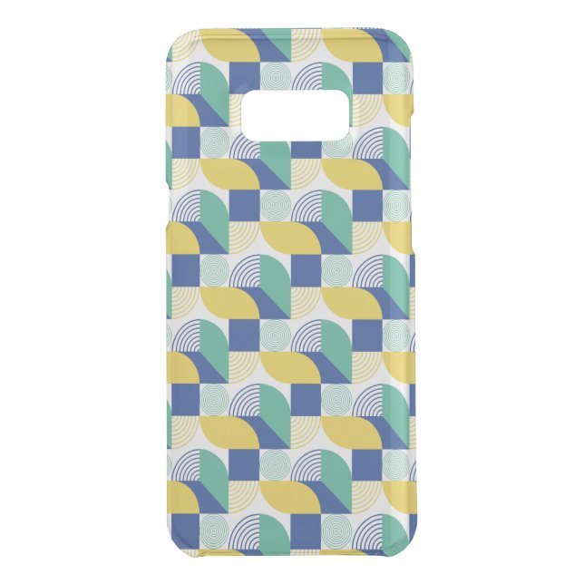 Blue Green Yellow Abstract Geometric Pattern Uncommon Samsung Galaxy Case (Back)