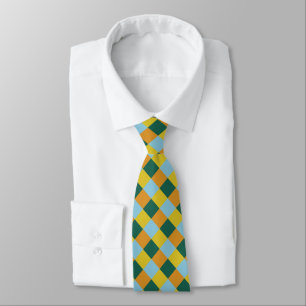 Blue Green Yellow Brown Orange Neck Tie