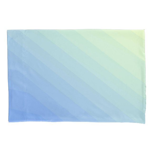 Blue Green Yellow Ombre Pillow Case (Front)