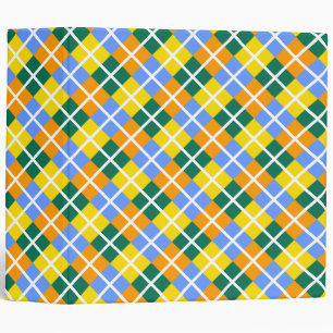 Blue Green Yellow Orange 3 Ring Binder