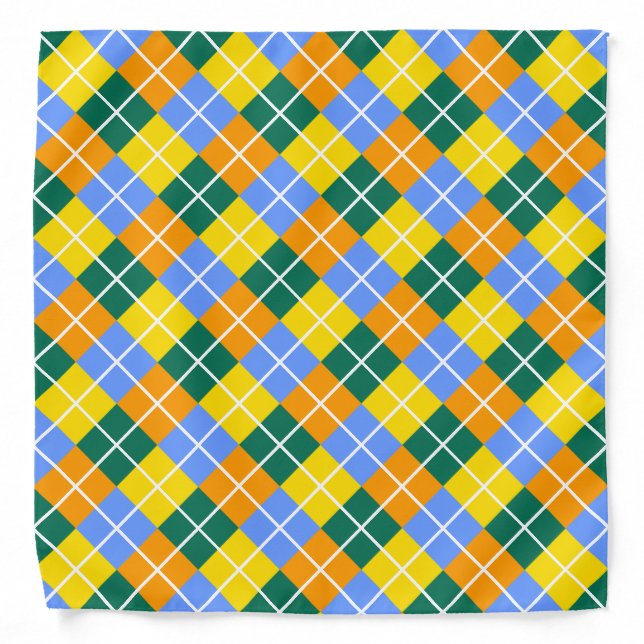 Blue Green Yellow Orange Bandana (Front)
