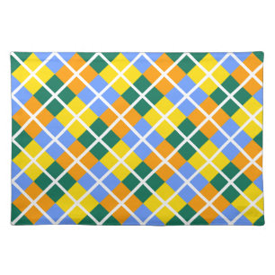 Blue Green Yellow Orange Cloth Placemat