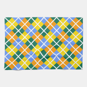 Blue Green Yellow Orange Kitchen Towel