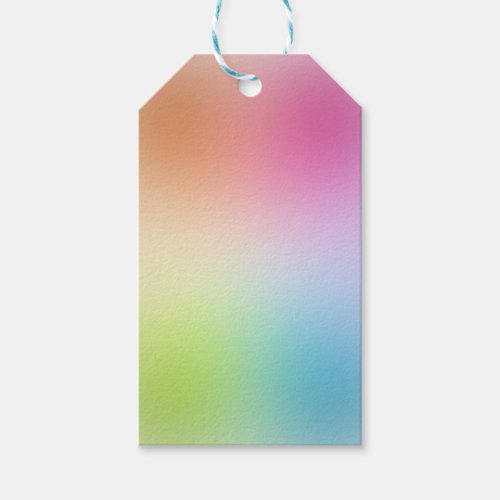 Blue Green Yellow Orange Pink Red Purple Colorful Gift Tags