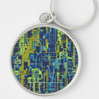 Blue Greens Abstract template Keychain