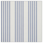 Blue-grey and beige five stripe pattern fabric