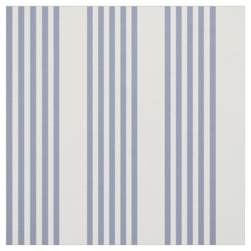 Blue-grey and beige five stripe pattern fabric