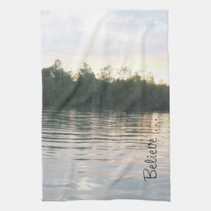 Blue Grey And Black Kitchen Towel