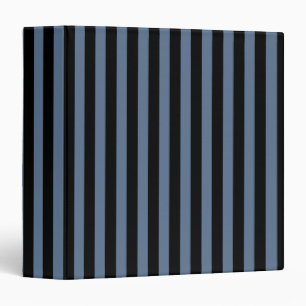 Blue grey and black stripes 3 ring binder