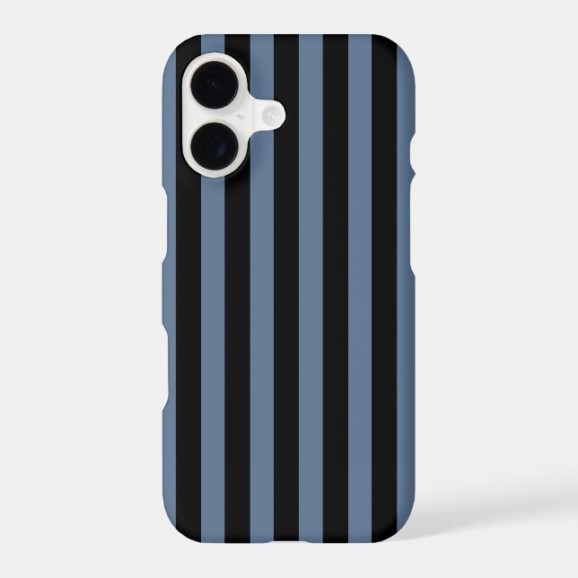 Blue grey and black stripes Case-Mate iPhone case (Back)