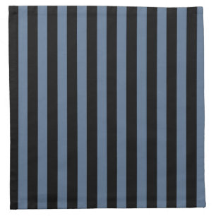 Blue grey and black stripes cloth napkin