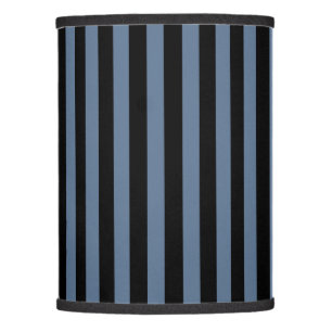 Blue grey and black stripes lamp shade