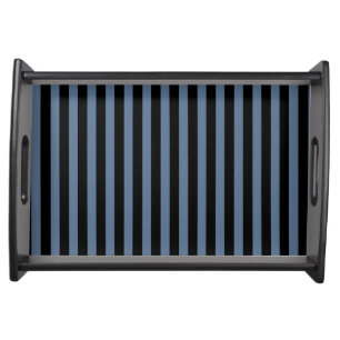 Blue grey and black stripes serving tray