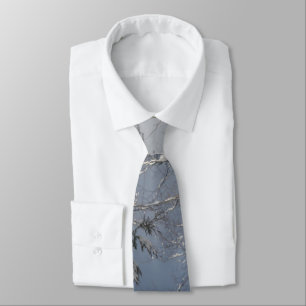 Blue grey and dark green neck tie