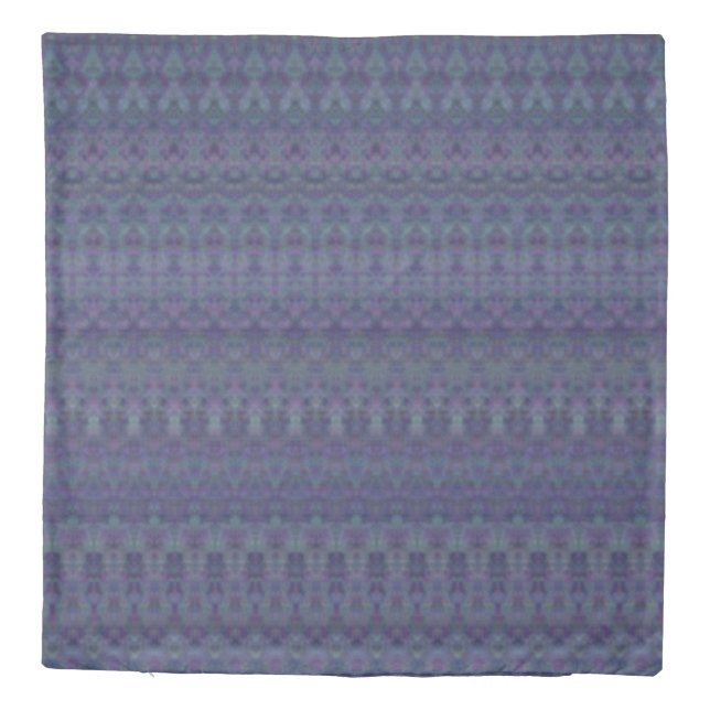 Blue Grey and Purple Damask Duvet Cover (Back)