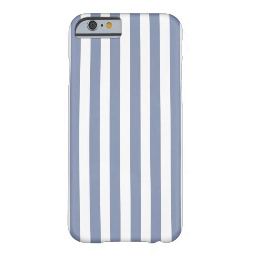 Blue grey and white candy stripes barely there iPhone 6 case