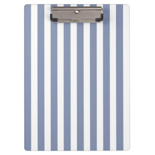 Blue grey and white candy stripes clipboard