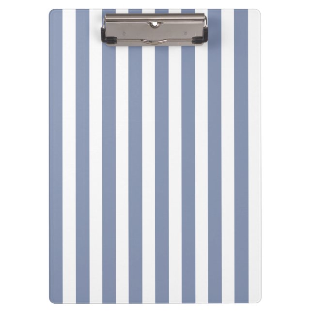 Blue grey and white candy stripes clipboard (Front)