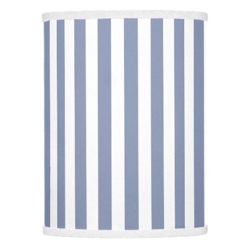 Blue grey and white candy stripes lamp shade