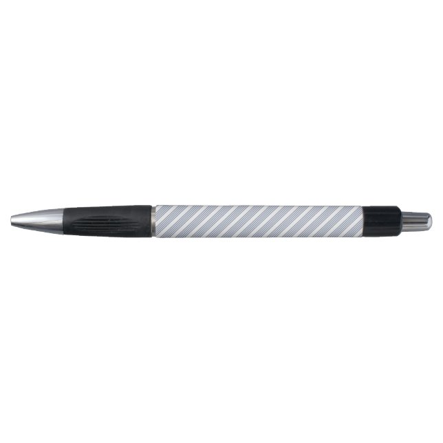 Blue-grey and white five stripe pattern pen (Front)