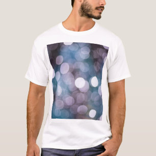 Blue grey bokeh, abstract background. T-Shirt