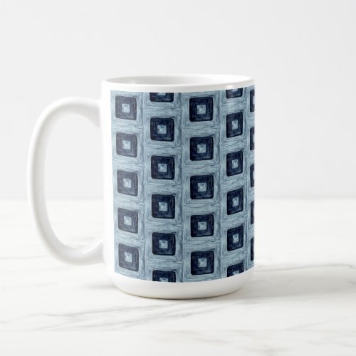 Blue grey  coffee mug