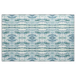 Blue Grey Cream &amp; White Coastal Fabric 'Anchorage