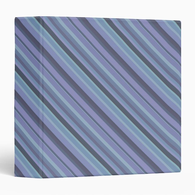 Blue-grey diagonal stripes 3 ring binder (Front/Spine)