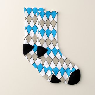 Blue Grey Diamond Pattern