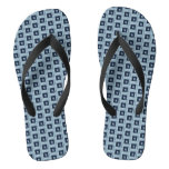 Blue grey flip flops