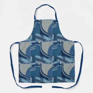 Blue Grey Geometric Abstract Pattern