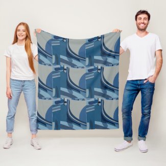 Blue Grey Geometric Abstract Pattern