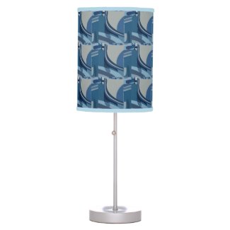Blue Grey Geometric Abstract Pattern